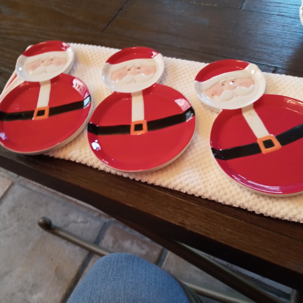 Vintage Santa snack set